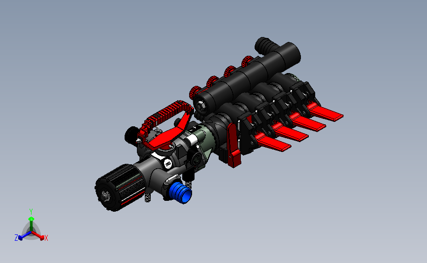 卡拉布雷托发动机3D模型图纸 SolidWorks设计发动机