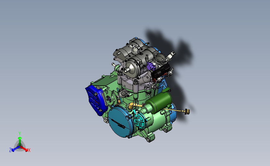 四冲程发动机432cc(PROE)发动机