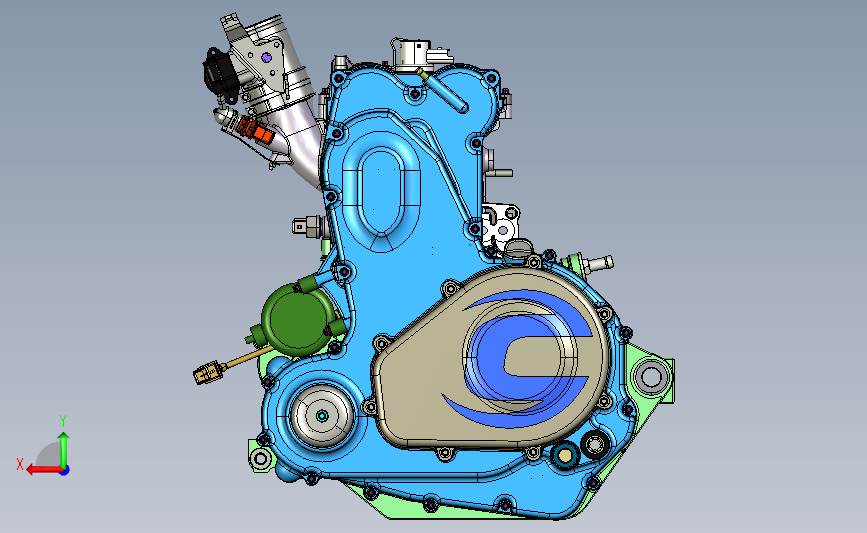四冲程发动机432cc(PROE)发动机