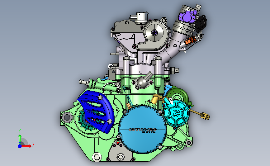 四冲程发动机432cc(PROE)发动机