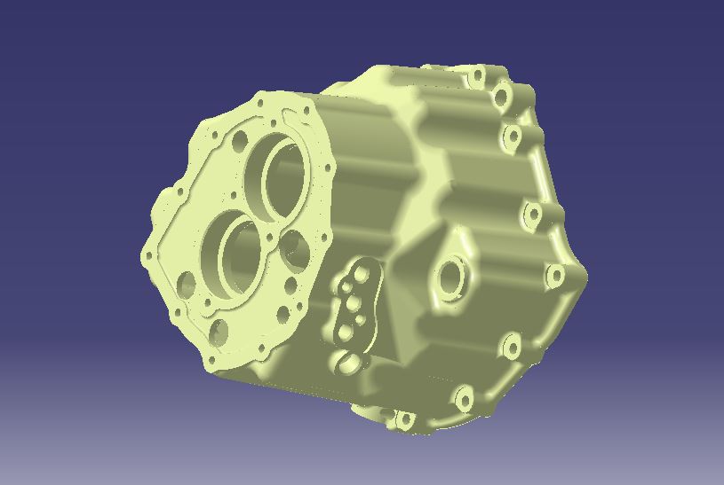 一款发动机离合器变速箱外观图纸3D模型图纸 CATIA设计发动机