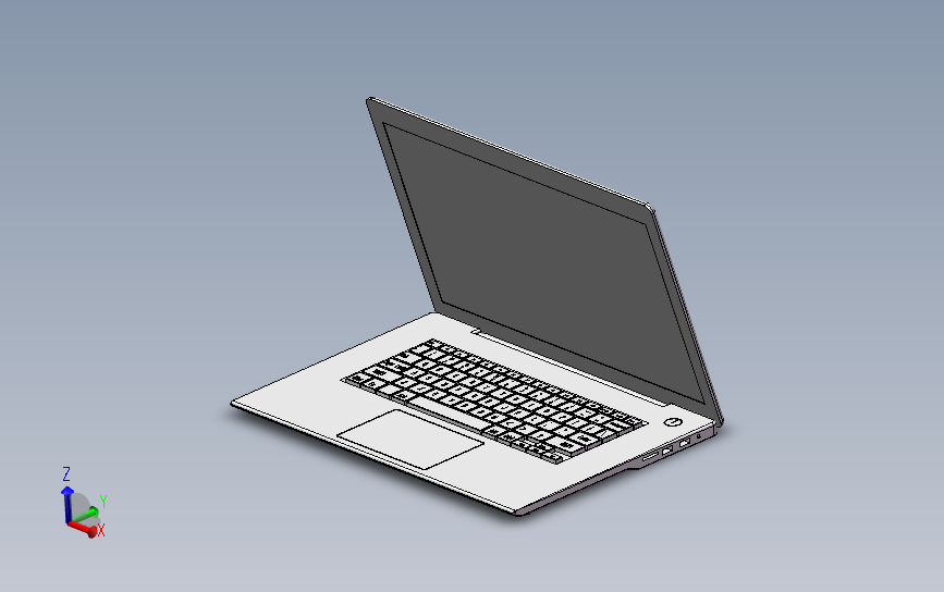 笔记本电脑_SOLIDWORKS 2016_模型图纸下载 – 懒石网