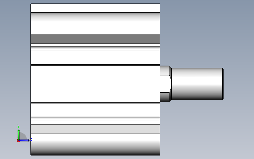 气缸cq2a80 45dmz Solidworks 2012 模型图纸下载 懒石网