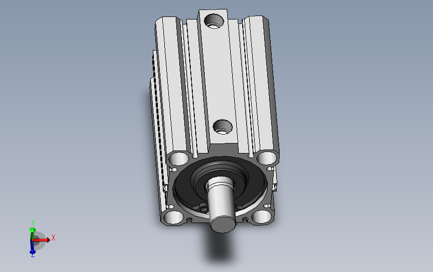 气缸cq2b63 100dm Solidworks 2007 模型图纸下载 懒石网