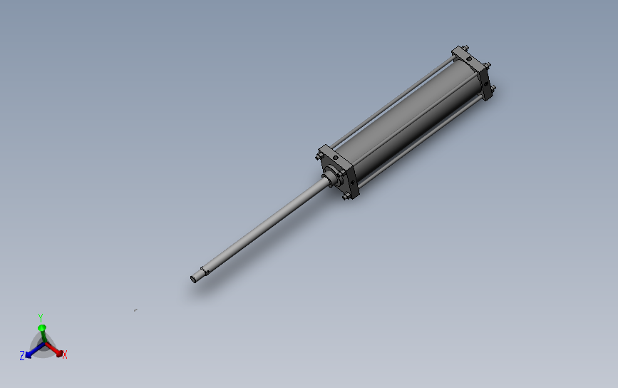 气缸CS1B140-600_SOLIDWORKS 2007_模型图纸下载 – 懒石网
