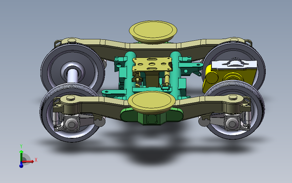 动力转向架（含特征）3D模型图纸 Solidworks设计 附STEP
