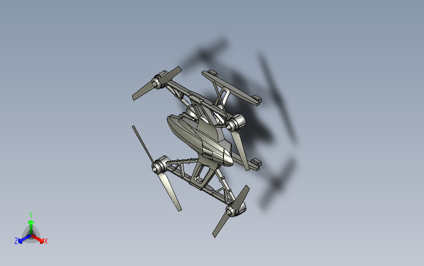 yuneec q500四轴无人机3D建模图纸 STEP格式