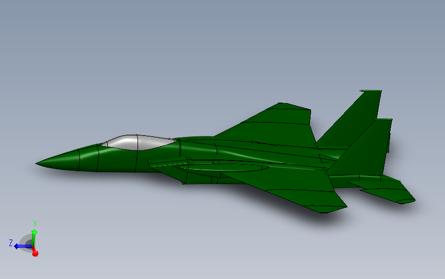 歼30战斗机简易模型3D图纸 Solidworks设计
