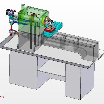 半自动车床3D模型图纸 STP格式