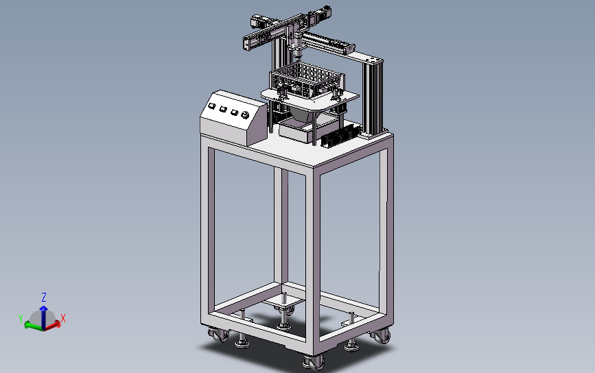 半自动打磨机三维建模图纸 solidworks设计 附STEP格式