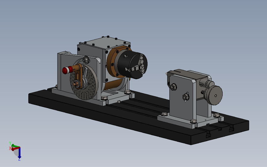 Modelado车床机构简易模型3D图纸 Solidworks设计