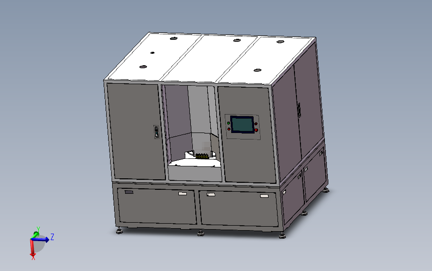 金属按键多平面圆弧面打磨抛光机设备3D模型图纸 Solidworks设计