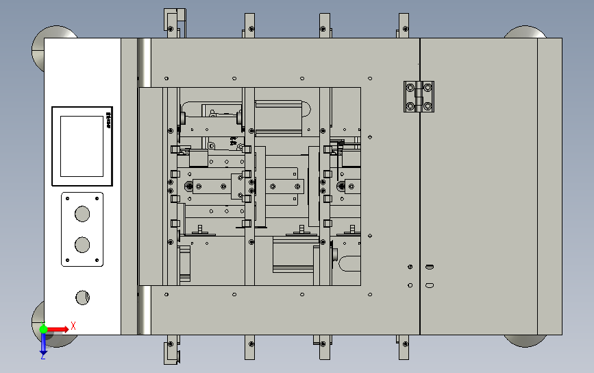 PCB载板电路板输送皮带和提升 俯视图