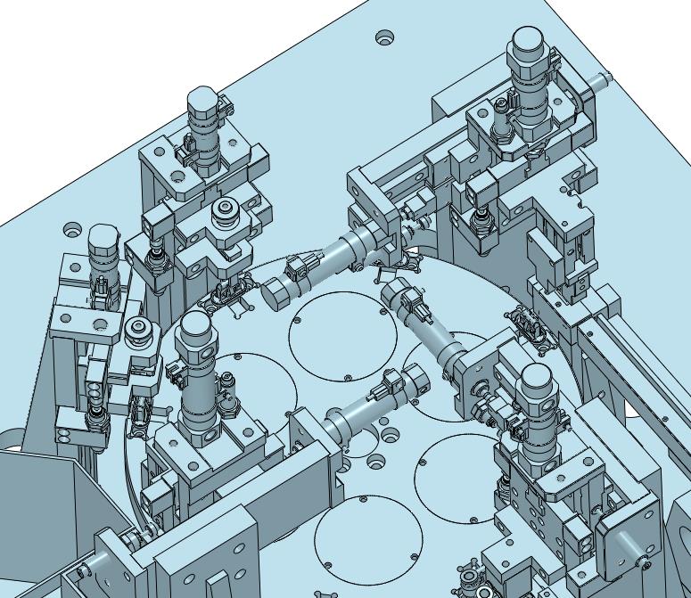 宠物牵引绳安全带插扣卡扣转盘式组装设备