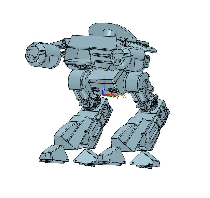 机械战警ED-209机器人警察拼插模型