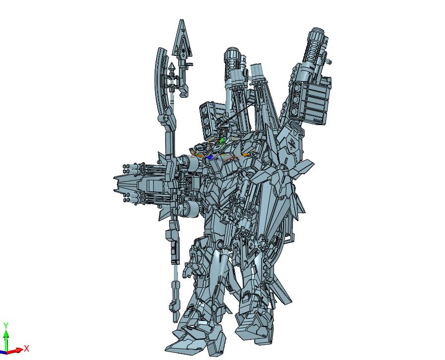 全武器自由完美强袭飞翼独角兽可动模型