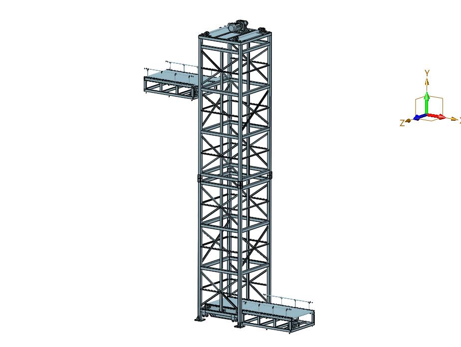 上料智能滚筒输送机链条升降二楼设备