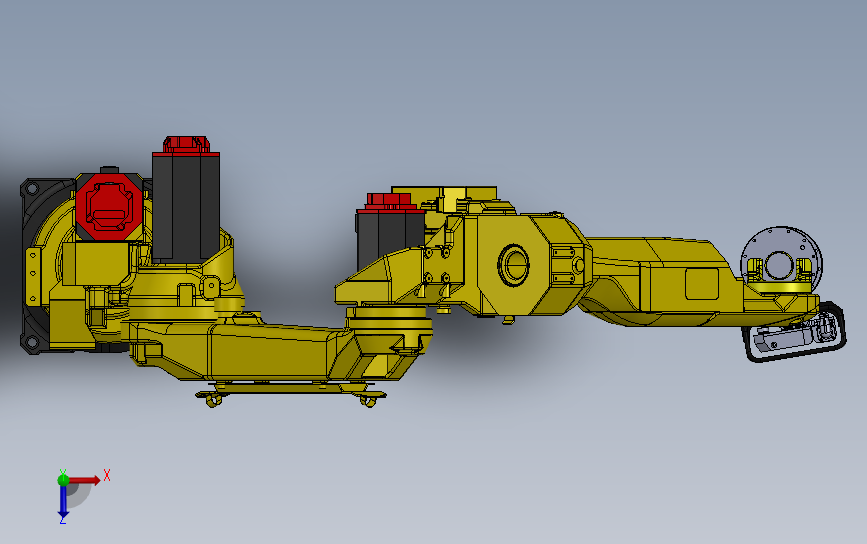工业机器人 FANUC M20i 俯视图