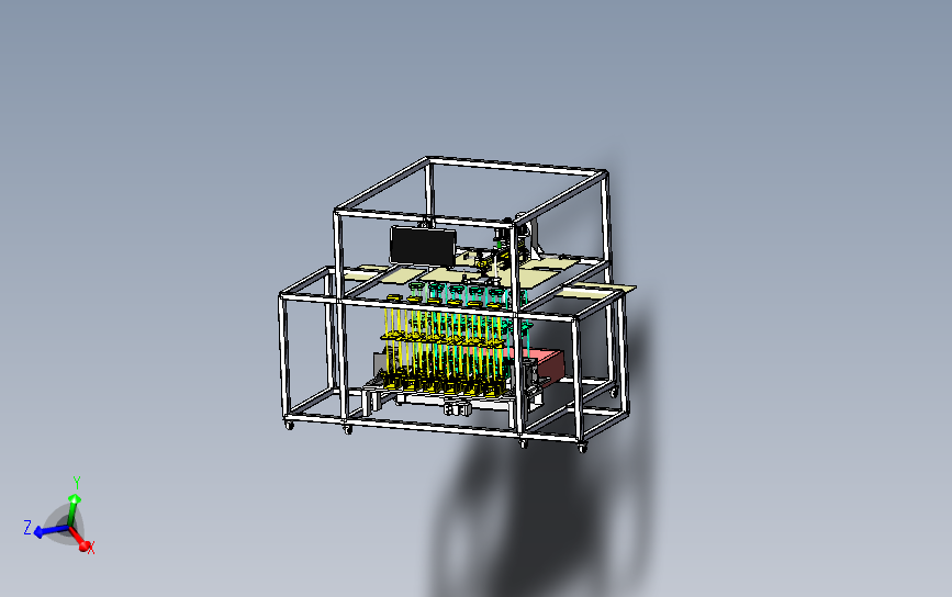 自动翘片压合机3D数模图纸 Solidworks设计