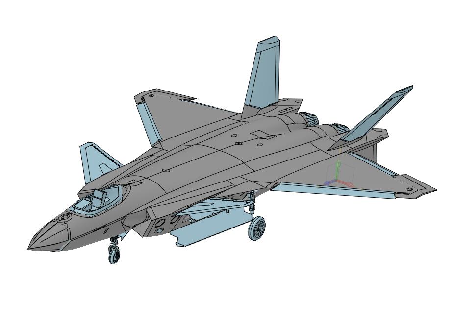 隐形歼20飞机模型阅兵航模合金成品摆件