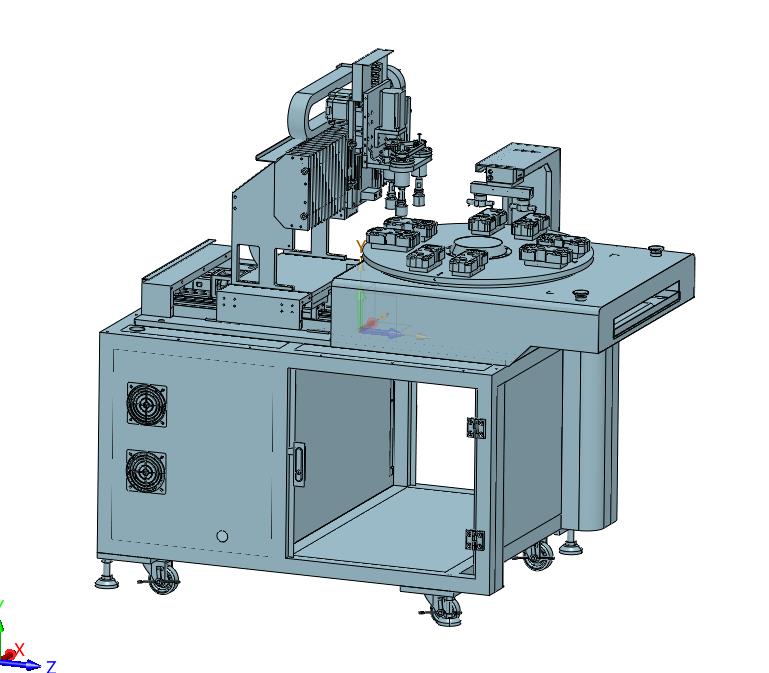 转盘式送料三轴伺服打磨除尘设备
