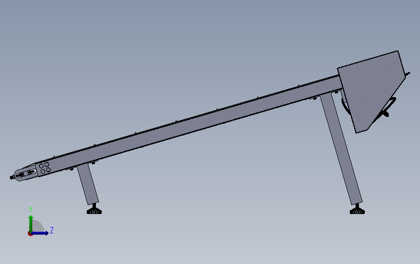 倾斜输送带 Solidworks 2020 模型图纸下载 懒石网