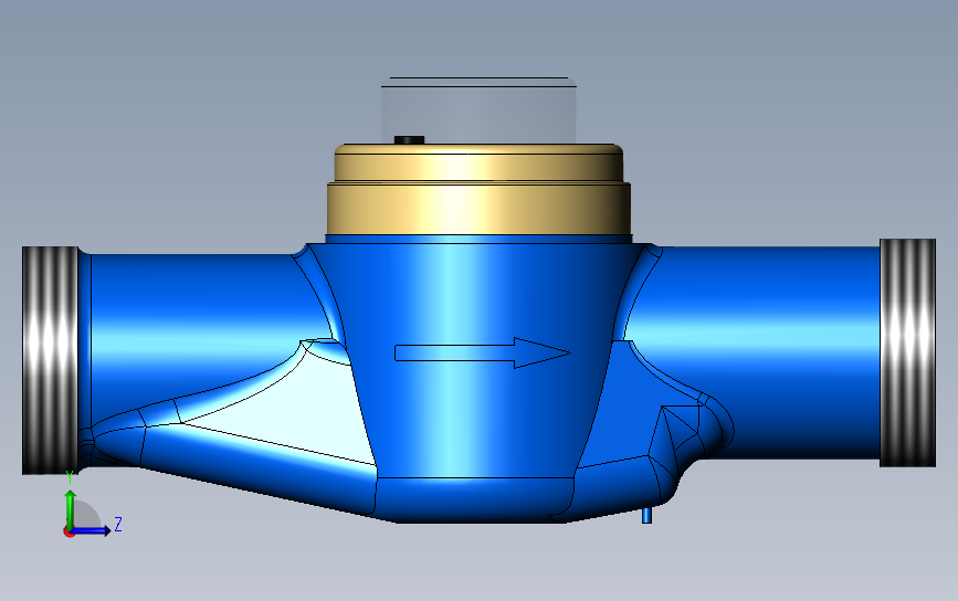 水表 2寸 左侧视图