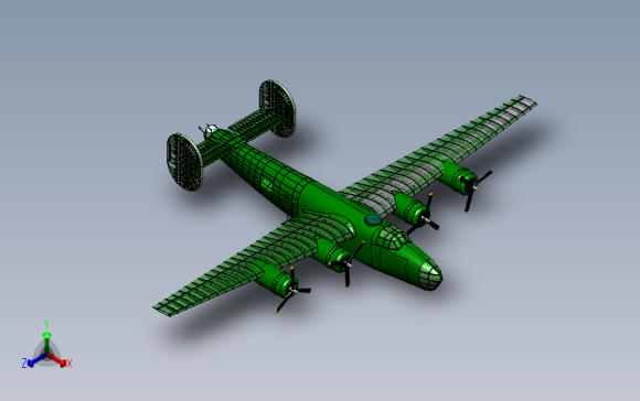 B-24轰炸机简易模型框架