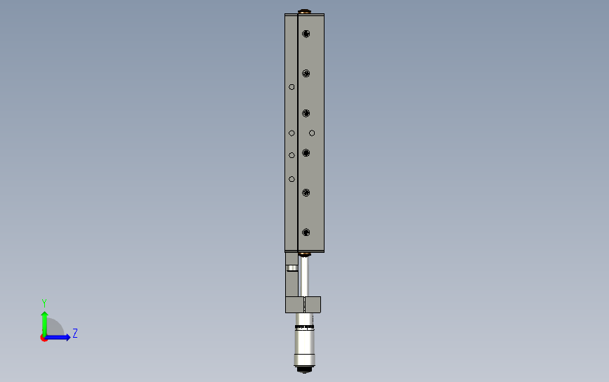 X-150-C线性轴承调整器 左侧视图