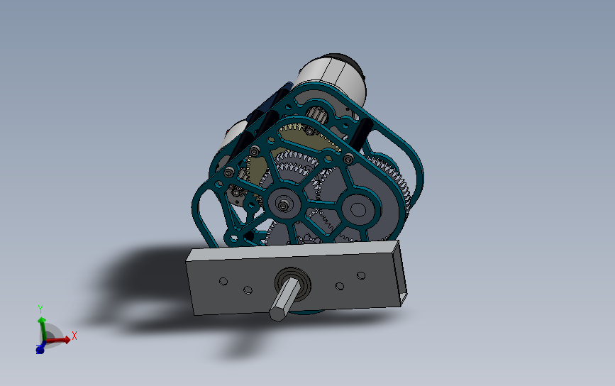 PTO GearBox齿轮变速箱结构3D图纸 Solidworks设计 STEP格式