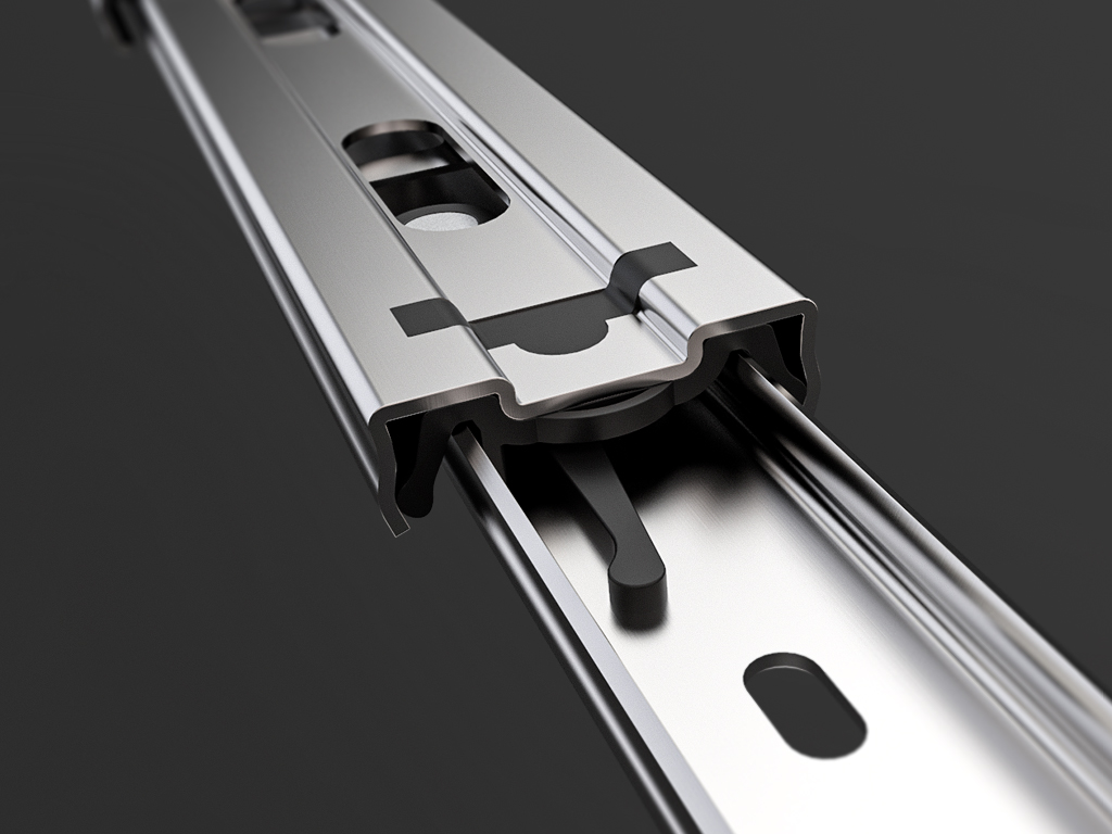 滚珠轴承伸缩滑块3D数模图纸 Solidworks设计 附step igs