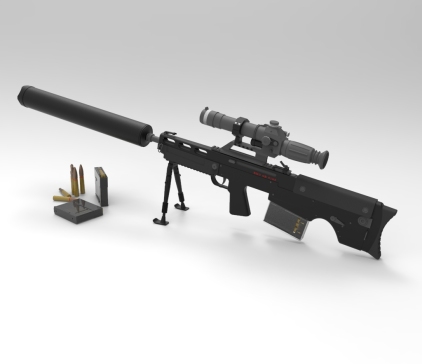 一种玩具枪模型（VKS简化）