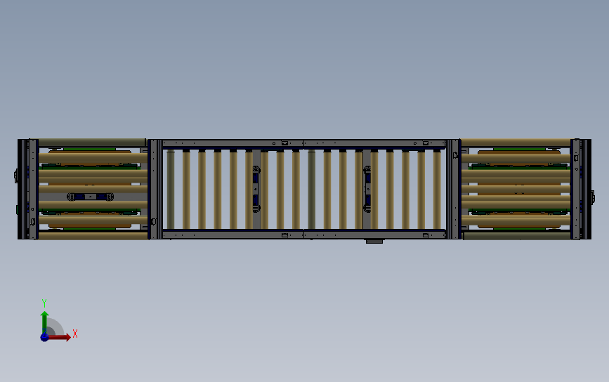 双层90°输送滚筒线_SOLIDWORKS 2012_模型图纸下载 – 懒石网