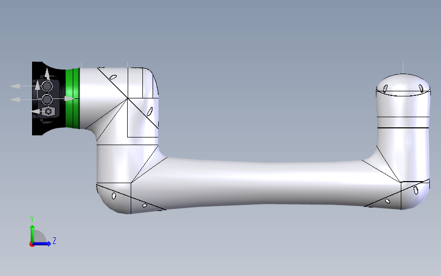 协作机器人 Fanuc CRX 10iAL 左侧视图