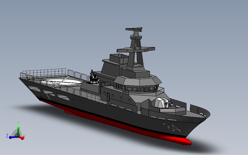 海军运兵船简易模型