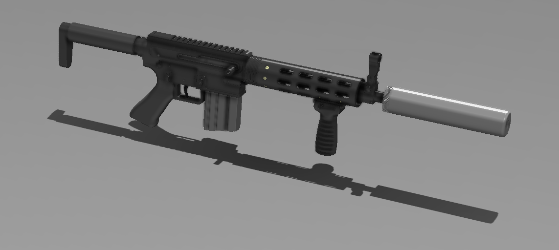 一种玩具枪模型（AR15-76）
