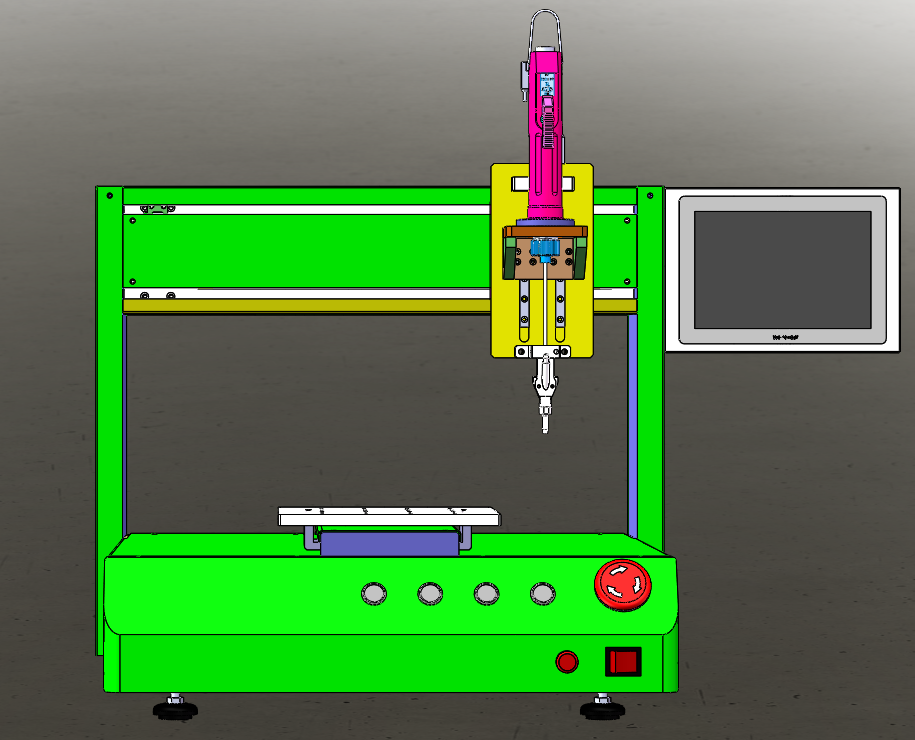 典型XYZ台式三轴螺丝机,吹气式锁螺丝机