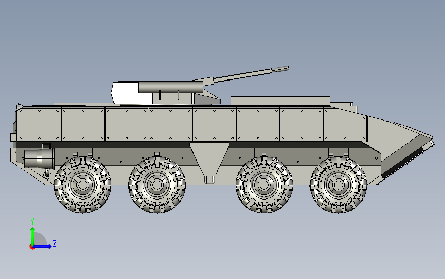 一种玩具步兵战车模型（bmp-bumerang回旋镖）_STEP_模型图纸下载 – 懒石网