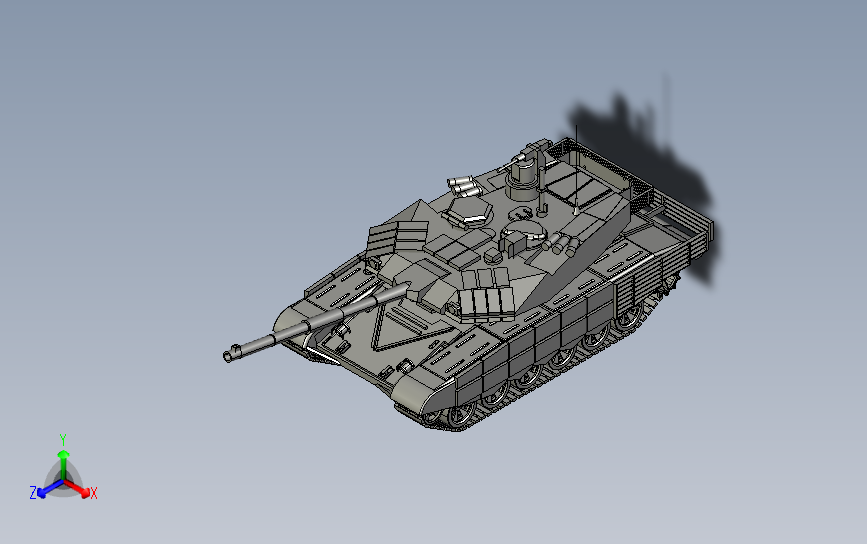 一种玩具坦克的模型（T90MS）