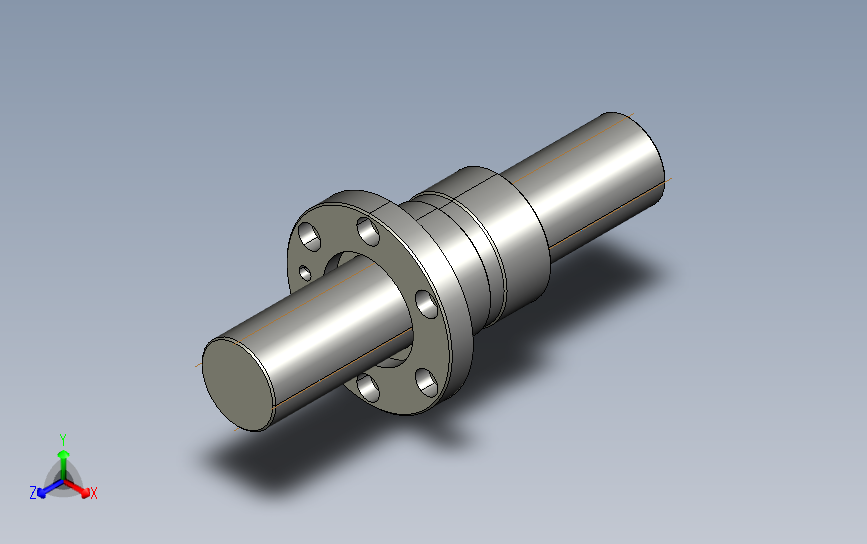 FFZD5005-3滚珠丝杆3D模型