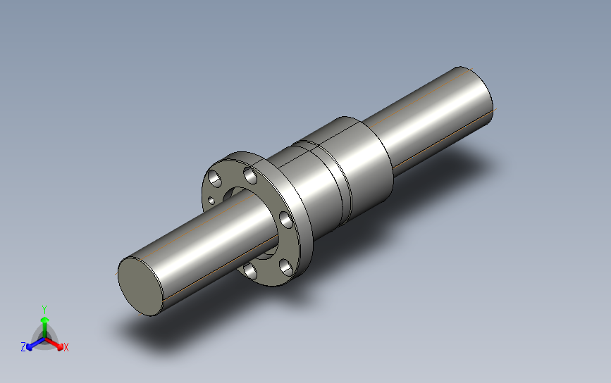 FFZD6308-4滚珠丝杆3D模型