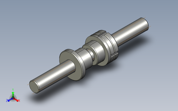 FFZL2004LH-3滚珠丝杆3D模型