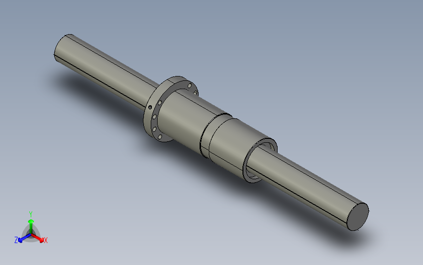 JFZD8025-5滚珠丝杆3D模型