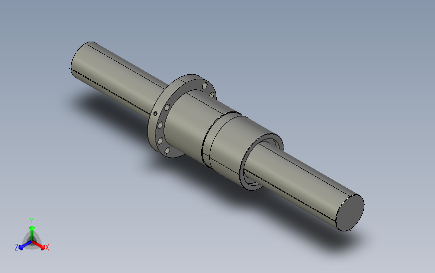 JFZD10020-5滚珠丝杆3D模型