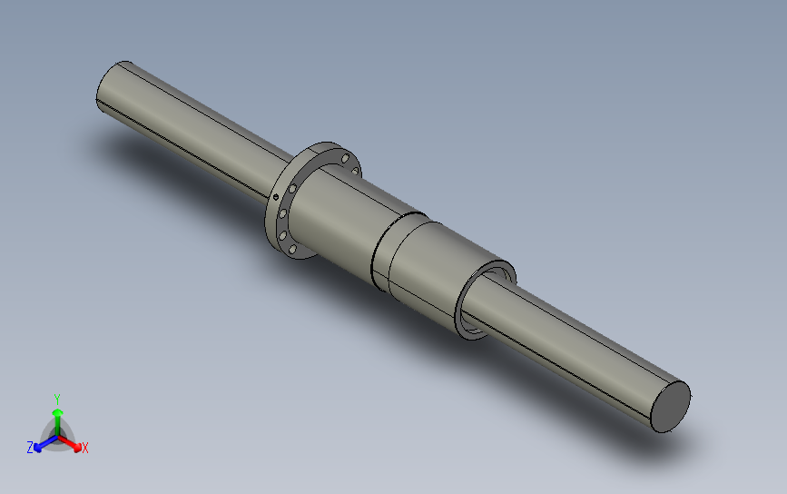 JFZD10032-5滚珠丝杆3D模型