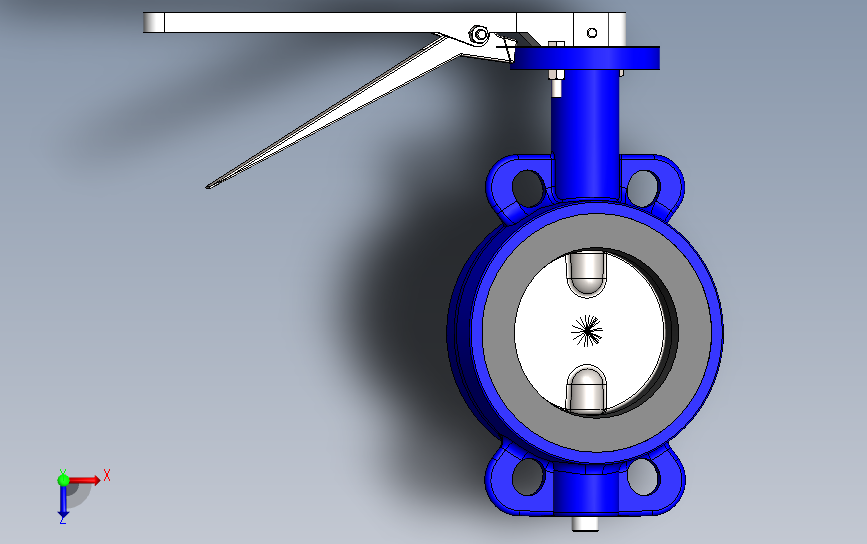 蝶阀_SOLIDWORKS 2021_模型图纸下载 – 懒石网