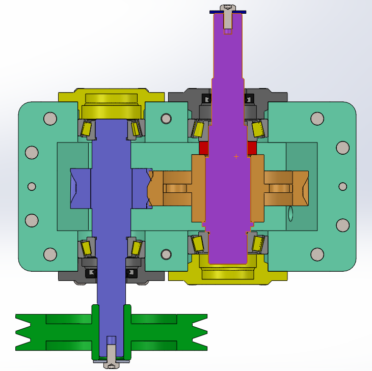 斜齿轮一级减速器