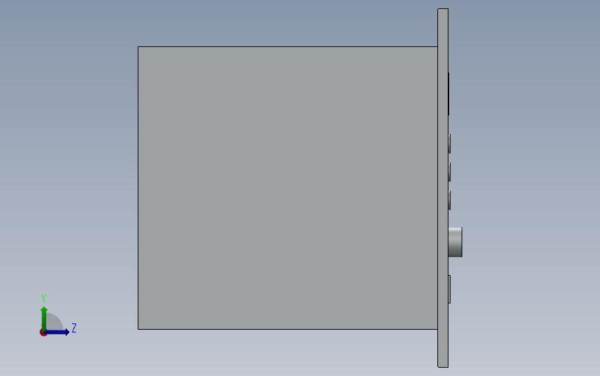 微波炉 左侧视图