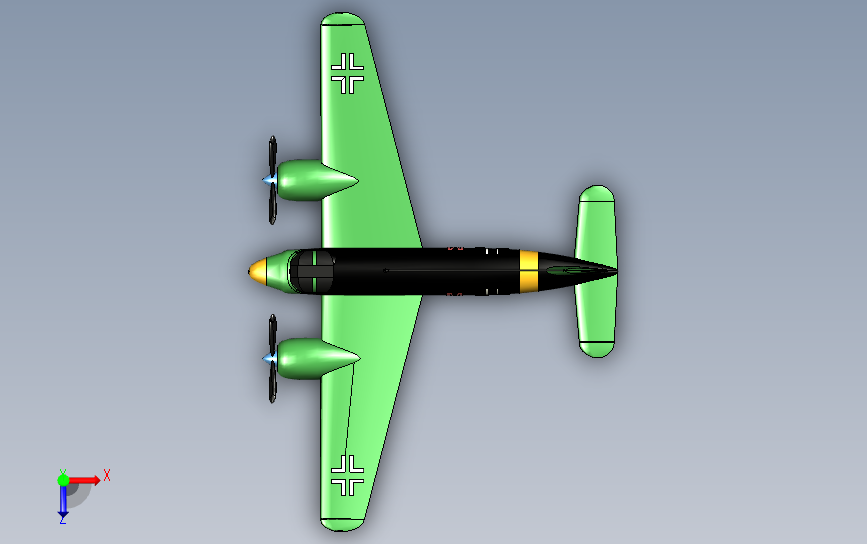 henschel-hs-129_STEP_模型图纸下载 – 懒石网