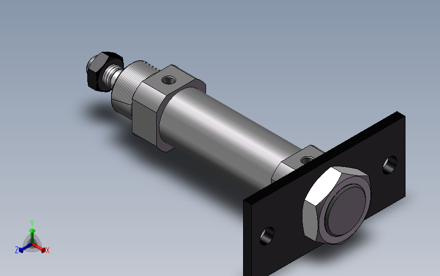SMC短行气缸缸径20CM3G20无杆侧法兰型